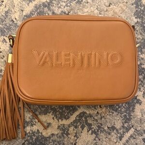 Valentino Camel Leather Crossbody Bag